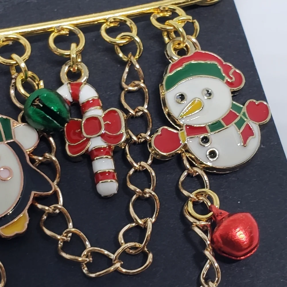 Handmade Christmas Holiday Penguin Snowman Brooch